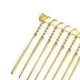 thumbnail image 6 of Unique Bargains 12 Pcs No Slip Hair Side Combs Accessories Metal 1.3" Gold Tone, 6 of 6