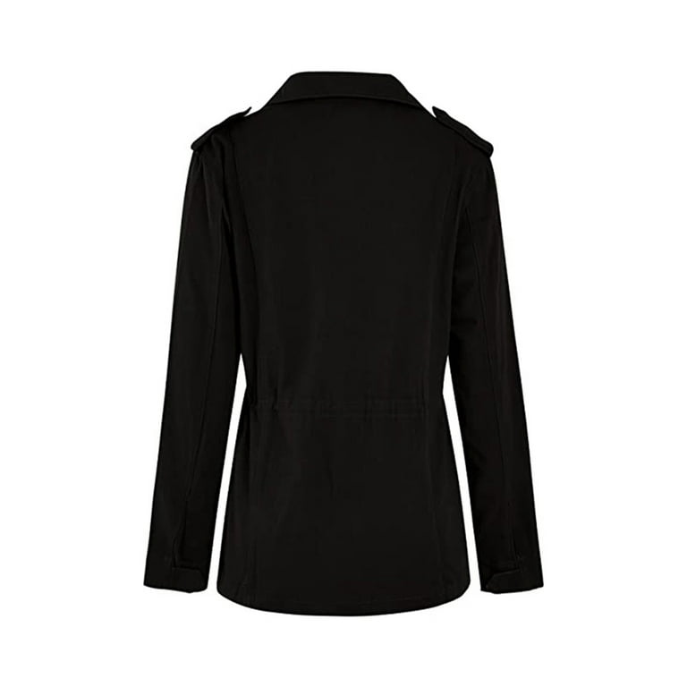 Ladies black top military blazer