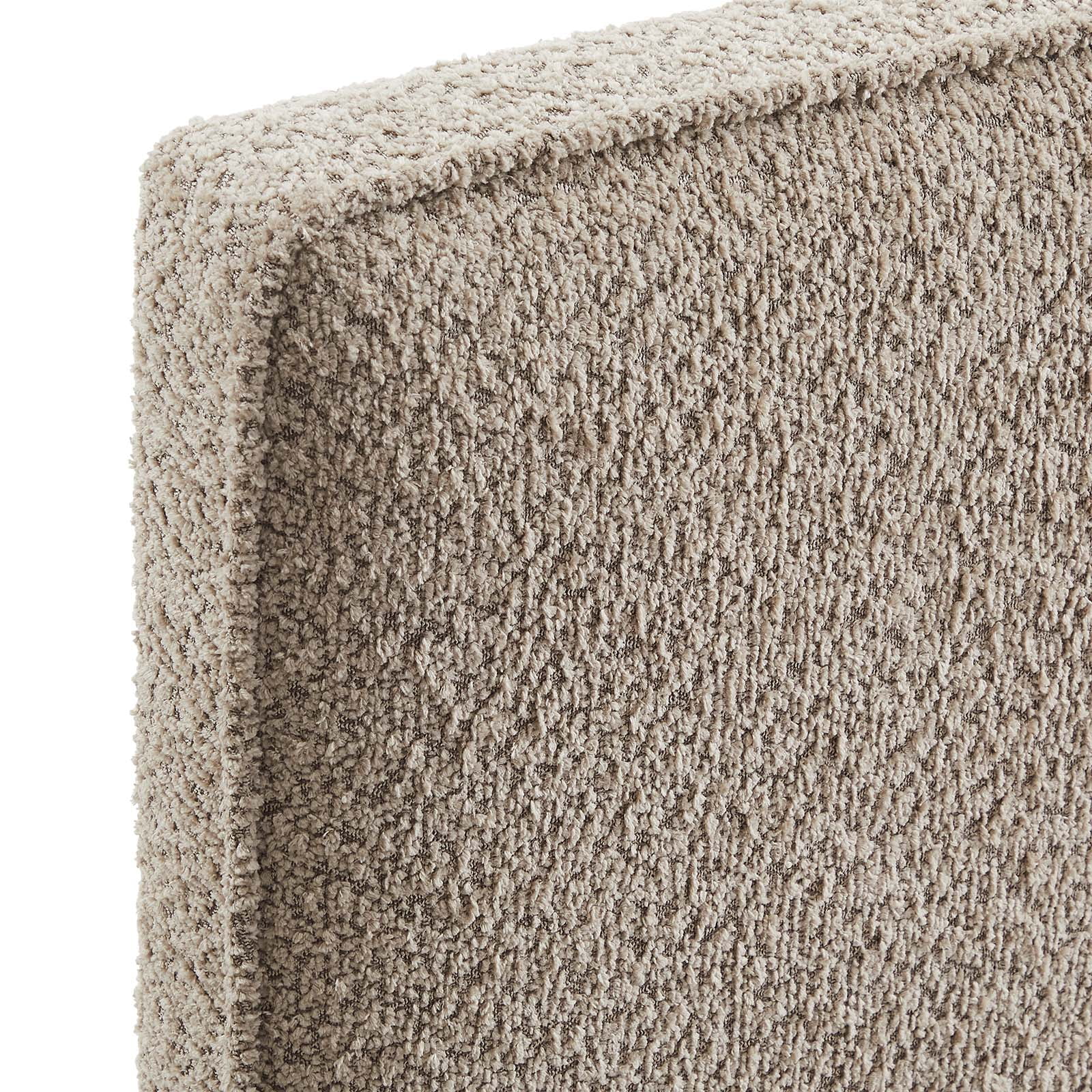 Lindee Boucle Fabric Queen Headboard in Oatmeal