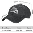 thumbnail image 6 of Worn by Force Not by Fear Slogan Cowboy Hats Unisex Adjustable Baseball Caps Black, 6 of 8