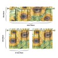 thumbnail image 6 of Farmhouse Country Curtains 24 Inch - 3 Panel Bohemian Floral Set with Vintage Rustic Design, Rod Pocket, 6 of 6