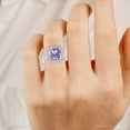 thumbnail image 6 of Pompeii 6 1/4Ct Cushion Pink Kunzite & Diamond Halo Ring 14k Gold Lab Grown (F/G,VS2-SI1), 6 of 6