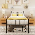 thumbnail image 3 of Mavesmog 14 inches Twin Mattresses Bed Frame with Headboard and Footboard Metal Bed Frame Twin Size, 3 of 7