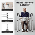 thumbnail image 2 of Naipo Toilet Safety Rails Cadre avec Poignées pour Aînés, Cadre en Aluminium Réglable Supporte jusqu'à 300 Lb, Convient à la Plupart des Toilettes, 2 of 9