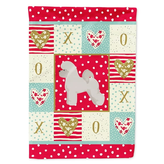 Carolines Treasures CK5813GF Bichon Fris? Love Flag Garden Size Small multicolor