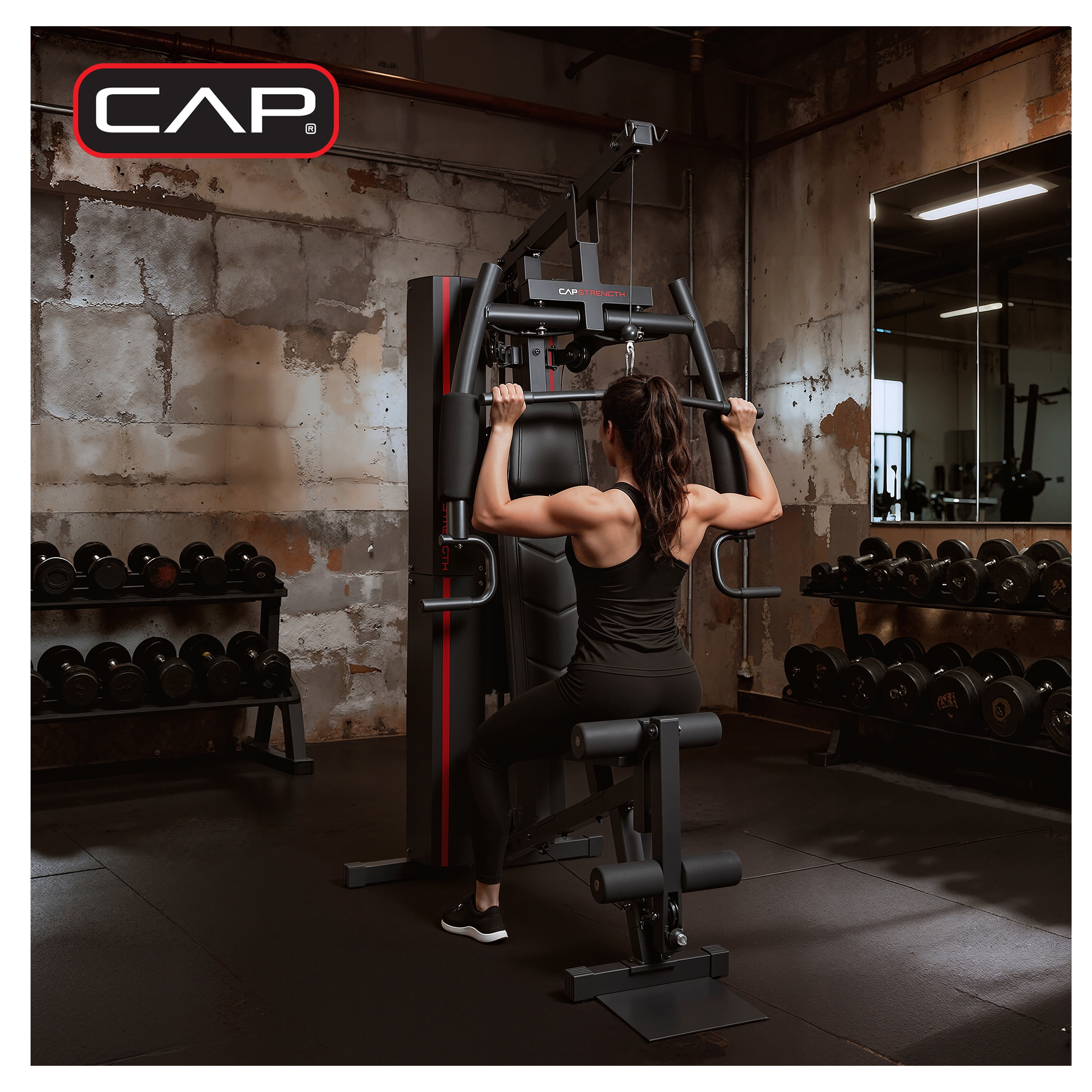 CAP Strength Home Gym with 150 lb Weight Stack