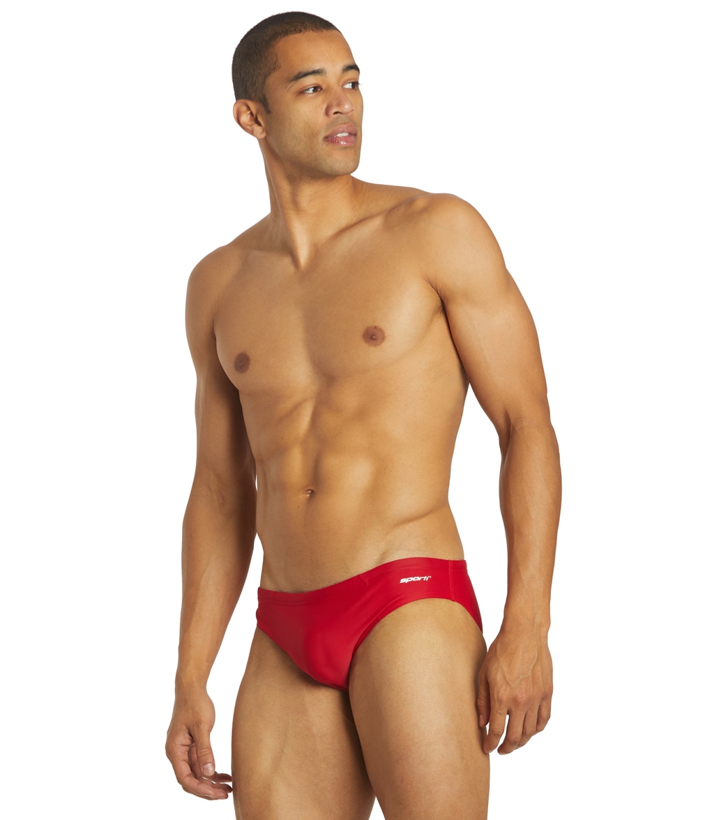 Sporti Solid Swim Euro Brief Swimsuit, Briefs (Men’s)