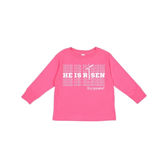 Inktastic He is Risen Mirror Words Boys or Girls Long Sleeve Toddler T-Shirt