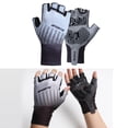 thumbnail image 3 of Guantes de ciclismo de verano de medio dedo, accesorios deportivos para motocicleta, resistentes a los golpes y ligeros Gris XL, 3 of 8