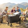 thumbnail image 2 of Outsunny Outdoor Patio Cooler Cart, Rolling Ice Chest with Wheels, Black, 2 of 10