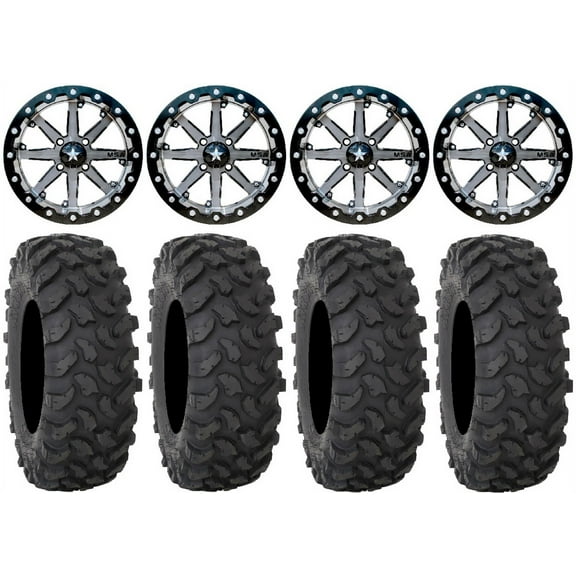 MSA Lok 14" UTV Wheels 28" XTR370 Tires Can-Am Maverick X3 / Honda Pioneer 1000 / Talon