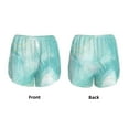 thumbnail image 3 of Rateoe Blue Marble Printed 2 in 1 Women's Workout Shorts for Athletic Gym Running Shorts with Phone Pockets-Medium, 3 of 7