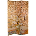 thumbnail image 7 of Oriental Furniture 6 ft. Tall Klimt 'The Kiss' Canvas Room Divider - 3 Panel, 7 of 7