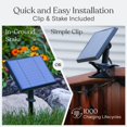 thumbnail image 4 of Brightech Ambience Pro Solar Powered LED Outdoor String Lights - 27 Ft Commercial Waterproof Patio Lights with Edison Bulbs - Durable String Lights for Outside Backyard Porch - 1W Soft White, 4 of 5