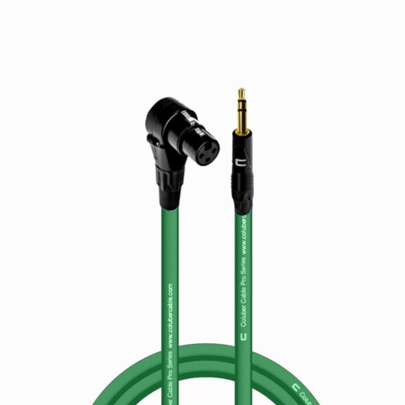 Coluber Cable Right Angle XLR Female to 3.5 TRS Male Pro Microphone Connector