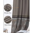 thumbnail image 6 of Boho Brown Flower Blackout Curtains 45 Inches Long, Kitchen Black Out Window Treatments, Abstract Bohemia Pesley Floral Thermal Insulated Lined Drapes for Small Window with Grommet 42"x45", 6 of 8