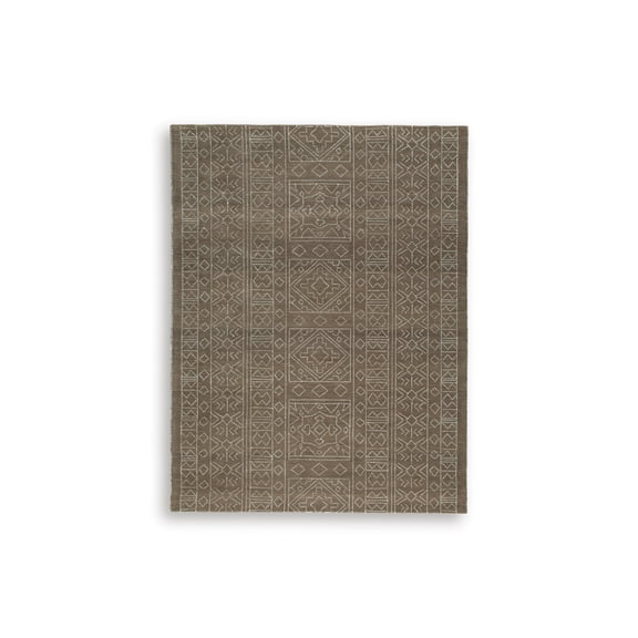 Signature Design by Ashley Merrittman 8' x 10' Area Rug, Brown Ivory Aztec