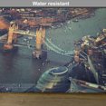 thumbnail image 6 of Ambesonne London Place Mats Set of 4, Thames River and Bridge, Standard Size, Almond Green Orange, 6 of 6