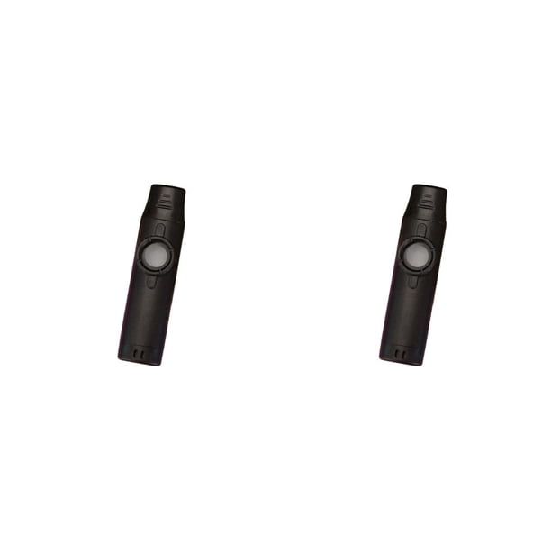 Naiovety Instrumento Musical de viento de DBAO Kazoo de aleación de aluminio con cuerda colgante, instrumentos para adultos, actuación Negro 2piezas
