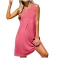 thumbnail image 2 of Robes d'Été pour Femmes 2025 Zeophrasy Robe d'Été Sans Manches à Poches Latérales en Solde à Moins de 5, 2 of 8