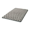thumbnail image 2 of Non Slip Bathroom Floor Mat | Absorbent Polyester Entrance Rug | Soft Washable Bedroom Carpet | Quick Dry Durable Foot Mat | Decorative Pattern | Gray White | 23.6 x 15.7 in, 2 of 6