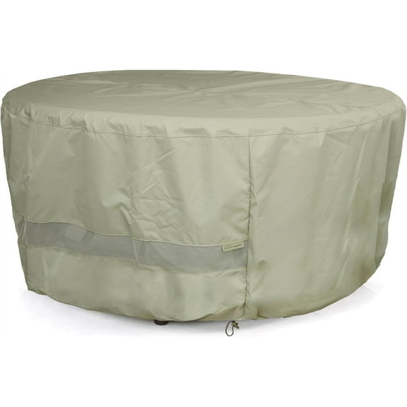 Covermates Round Accent Table Cover - Patio Outdoor Furniture Cover, Water Resistant, Elite 300D Polyester, 54" Diameter x 25H, Khaki