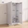 thumbnail image 2 of Armoire Garde-Robe Style Ferme avec Portes de Grange - Armoire Penderie Effet Bois Blanc 32 Pouces pour Rangement et Organisation de Chambre - Tringle Incluse, 2 of 7