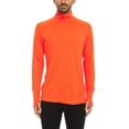 thumbnail image 4 of 100% Merino Wool - Men’s Midweight Quarter Zip - Warm Pullover - Midlayer - Blaze Orange - Large, 4 of 5