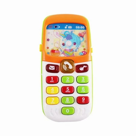 3D Music Mobile Phone Toddler Toys,Cartoon Music Phone Designed Learning Educational Toy Gift for Baby (Best Toddler Cell Phone)