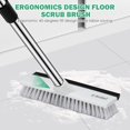 thumbnail image 5 of Floor Scrub Brush with 51-Inch Long Adjustable Handle 2 in 1 Scrape Brush Stiff Bristle Floor Scrubber for Cleaning Shower Bathroom Garage Kitchen Wall Deck Tub Tile, 5 of 5