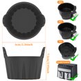 thumbnail image 3 of Tzgsonp 4 Pack Silicone Air Fryer Egg Poacher, Round Egg Poaching Cups for 5-7QT, Gray, 3 of 9