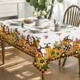 thumbnail image 3 of Fall Tablecloth 60x120 Inch Rectangular, Thanksgiving Autumn Harvest Orange Truck Gnome Pumpkin Buffalo Plaid Table Cover for Party Picnic Dinner Decor, 3 of 6