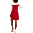 thumbnail image 2 of Kasper Womens Colorblock Midi Shift Dress, 2 of 2