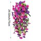 thumbnail image 5 of HWRETIE - Enredadera artificial de gloria de la mañana,eucalipto de 5 tenedores,planta de imitación de seda,ratán para colgar en la pared de casa o boda,75 cm,4 unidades, 5 of 9