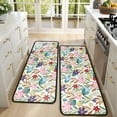thumbnail image 4 of Kitchen Rugs Sets Of 2,Pioneer Flower Floral Print Pattern Anti Fatigue Kitchen Mat Rugs Non Slip Washable,Decorative Kitchen Floor Mats for Kitchen,Sink,Laundry,17"x47"+17"x47", 4 of 5