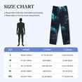 thumbnail image 4 of Picia Ice blue light spot jellyfish Mens Soft Woven Cotton Elastic Waistband Sleep Pajama Pant Lounge Sleep Pant With Pockets And Drawstring-Large, 4 of 9