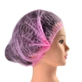 thumbnail image 2 of 100x Disposable Hair Nets Bouffant Caps for Cosmetics Industries 21 Inch Pink, 2 of 8