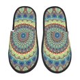 thumbnail image 1 of Balery Round Mandala1 Pantuflas de Casa de Felpa Silenciosas con Diseño Estampado, Zapatillas Cómodas Antideslizantes de Algodón para Interior-Medium, 1 of 8
