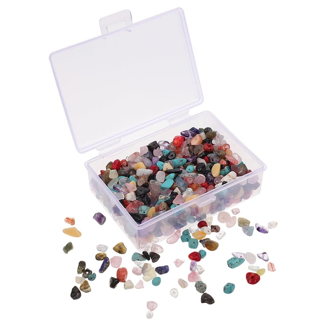KAKOWELY irregular stones 1 Box DIY Irregular Stone Natural Chip Irregular Stone Beads for Crystal Tree Making0.2"X0.16"X0.08"