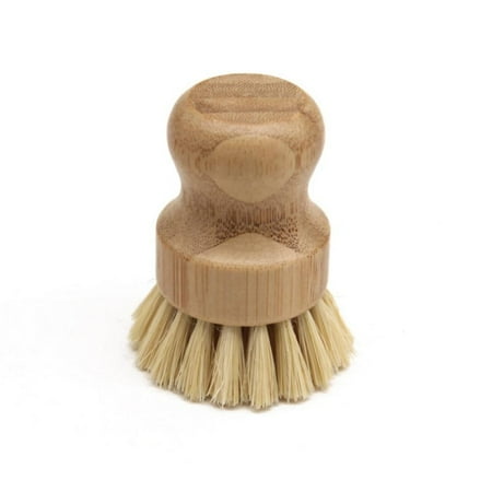 

1pcs Palm Pot Brush Bamboo Mini Scrub Brush Natural Scrub Brush Wet Cleaning Scrubber for Wash Dishes Pots Kitchen Tools