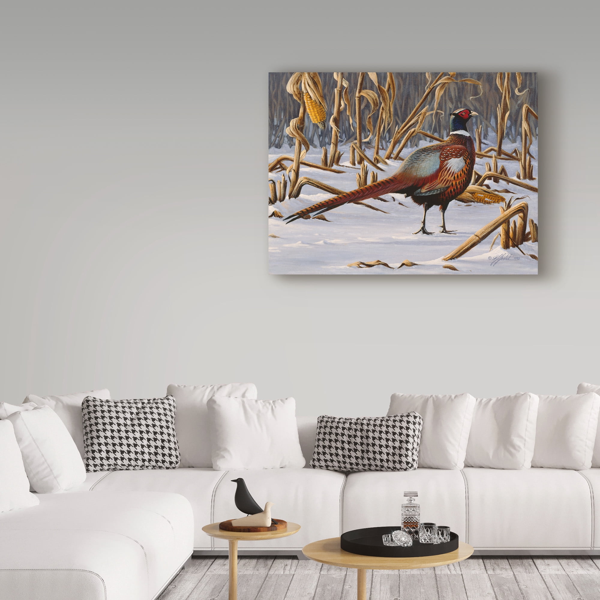 Trademark Fine Art 'Corn Row Ring Neck' Canvas Art by Wilhelm Goebel