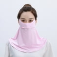 thumbnail image 2 of Yoodem Mask Womens Summer Driving Neck Guard Sunshade Face Kini Breathable Ice Silk Sunscreen Mask Protective Scarf Pink One Size, 2 of 5
