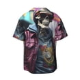 thumbnail image 5 of KLL Skeleton Cool Street Fashion Print Men's Shirt Short Sleeve Button Down Summer Cuba Beach Shirts- 4X-Large, 5 of 5