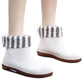 thumbnail image 3 of Kcodviy Winter Boots Rainshoes Women Boots Winter Men Short Tube Thermal Water Raining Boots for Men Shoes Students Daily Shoes Rain Shoes for Women Wide Width Women Warm Rain Boots, 3 of 5