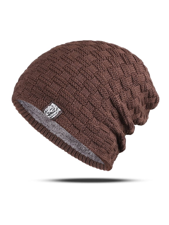 Women's Foldable Handmade Ear Warm Wool Cap Slouchy Hat Knitted Hat Windproof Cold Sweat Hat Wool Trapper Hat Mad Hat Men Ski Hat for Men Plaid Christmas Hat Copious Caps Trapper Cap Men Cold Proof