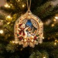thumbnail image 2 of Cheapark 2D Flat Acrylic Christmas Snowman Hanging Ornament Lightweight Tree Pendant for Xmas Tree Holiday Home Party Decor Gift, 2 of 7