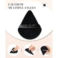 thumbnail image 2 of 4 Pieces Cotton Powder Puff, Made of Pure Cotton Velour in a Triangle Wedge Shape Designed for Contouring, Under Eyes, and Corners, 3.7-inch Large Size, with Strap, Makeup Tool For Cosmetic, 2 of 5