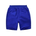 thumbnail image 2 of HAOTAGS Shorts for Toddler Boys Girls(1-12), Summer Casual Elastic Waist Sports Shorts With Pockets Blue 5 Years, 2 of 5