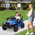 thumbnail image 6 of Lumiparty 12V Ride On Toy, Kids Ride On Truck Car with Remote Control, Steering Wheel Music, Kid Electric Vehicles with Led Lights, 2 Speeds, for Age 3-5, Blue, 6 of 7