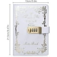thumbnail image 3 of Digital Password Lock Diary PU Leather Journal with Combination Lock (Diary with Combination Lock) Password Journal Locking Journal Diary (White+Silver), 3 of 5